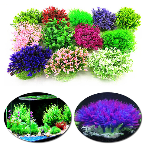 12*6cm Simulation Aquarium Decor Water Weeds Ornament Artificial Plants Aquatic Plant Fish Tank Grass Decoration Accessories ► Photo 1/6