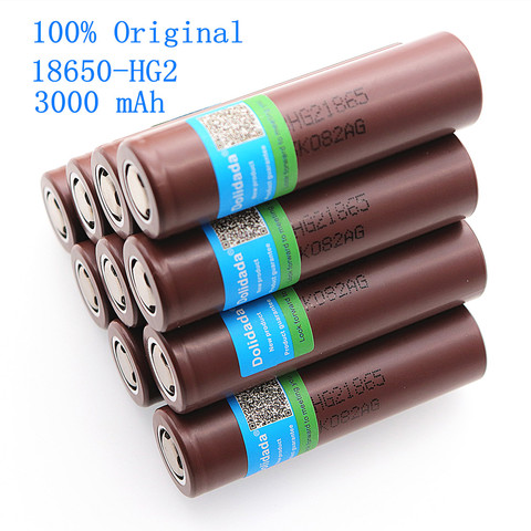 2022 New Dolidada 100% original 18650 battery HG2 3000 mah 3,7 v rechargeable battery for LG HG2 18650 lithium battery 3000 mah ► Photo 1/6