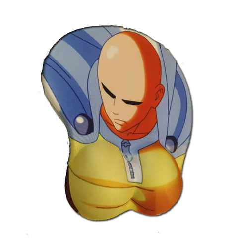 Anime ONE PUNCH-MAN 3D Chest Silicone Wrist Rest Mouse Pad notebook PC Saitama  playmat ► Photo 1/5