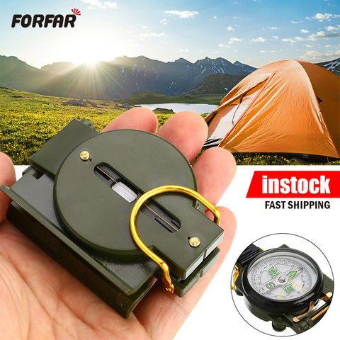 Compass Military Camping Hiking Mini Folding Lens Compass Army Green Outdoor Survival Precise Pointing Expedition Tools ► Photo 1/6