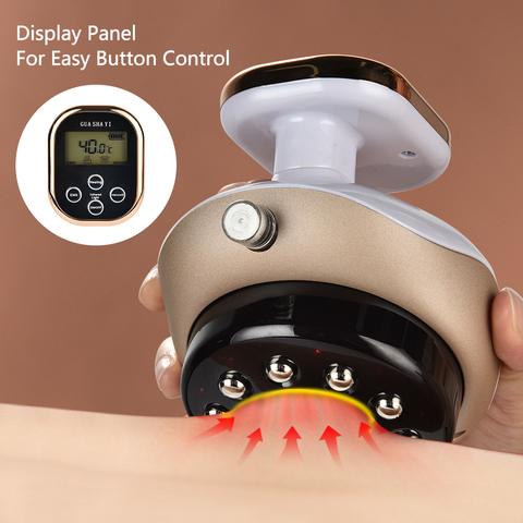 Electric Cupping Massager LCD Display EMS Vacuum Suction Cups Apparatus Guasha Scraping Device Meridian Body Slimming Baguan ► Photo 1/6