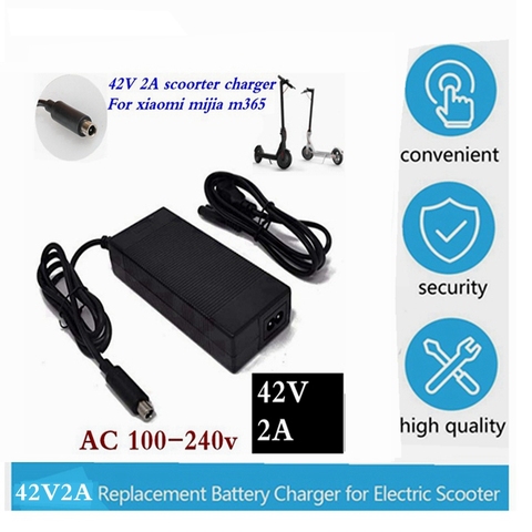 42V 2A Lowest price Electric Scooter Charger Adapter for Xiaomi Mijia M365 Ninebot Es1 Es2 Electric Scooter Accessories charger ► Photo 1/6