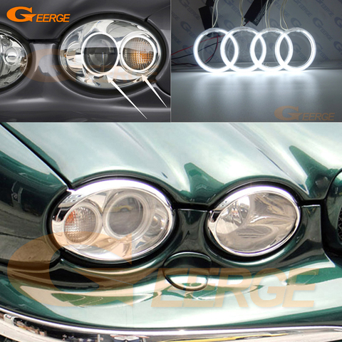 Excellent 4pcs rings Ultra bright CCFL Angel Eyes kit Halo Ring For JAGUAR X-Type 2001-2009 xenon Headlight ► Photo 1/6