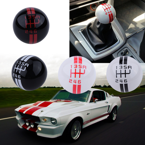 Universal 5R Gear Shift Knob Sport Stripes Manual Shifter Handle For Ford Mustang Shelby Sport Car Accessories Replacement ► Photo 1/6