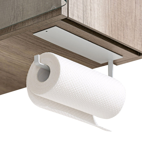 Paper Towel Holder Kitchen Towel Holder Wall Mount Towel Roll Holder No Drilling Bathroom Paper Dispenser ► Photo 1/6