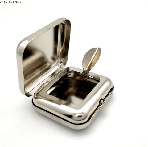 New Arrival Smallsweet Stainless Steel Square Pocket Ashtray metal Ash Tray Pocket Ashtrays With Lids Portable Ashtray ► Photo 1/6