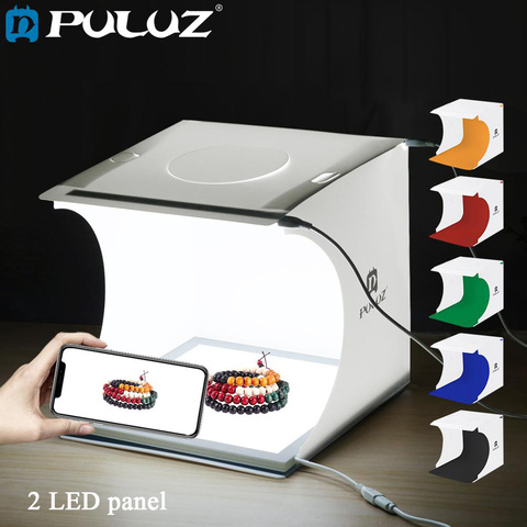 PULUZ 8.7 inch Portable Lightbox Photo Studio Box Tabletop Shooting Light Box Tent Photography Box Softbox Kit for Goods Display ► Photo 1/6