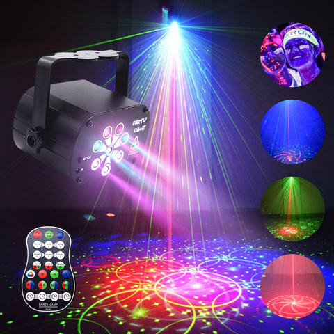 RGB Dj LED Stage Light Effect UV Lamp Ultraviolet Black Par Laser Party KTV Christmas Music Sound Activated Disco Lights for Dj ► Photo 1/6