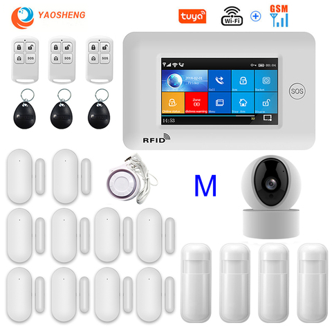 TUYA WIFI GSM Wireless Burglar Home Security Alarm System Smart life With IP Carema Compatible With Alexa And Google ► Photo 1/6