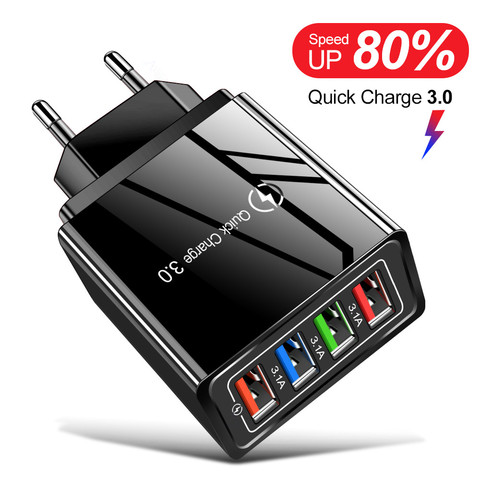 Quick Charge 3.0 USB Charger For iPhone Wall Fast Charging For Samsung S10 Plug Xiaomi Mi Huawei Mobile Phone Chargers Adapter ► Photo 1/6