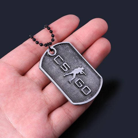 RJ Hot Sale Game CS GO Necklace CSGO Counter Strike Dog Tag Pendants Necklaces Gun Knife Wing Collier Men Car Key Holder Jewelry ► Photo 1/6