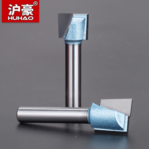 HUHAO 1/4 Shank Industrial Straight Drill Router Bit Woodworking Tools Bottom Slotted Knife Endmill For CNC Carve Machine Cutter ► Photo 1/6