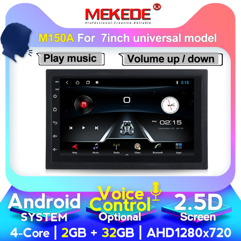 Voice control  Android 10 7 inch 2Din Universal Car Radio GPS Multimedia Unit Player For VW Nissan Kia with wifi 4G lte BT ► Photo 1/1