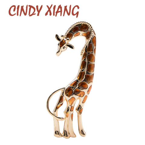 CINDY XIANG Enamel Large Giraffe Brooches For Women Vivid Animal Design Brooch Pin Luxury High Quality Accessories Autumn Style ► Photo 1/6