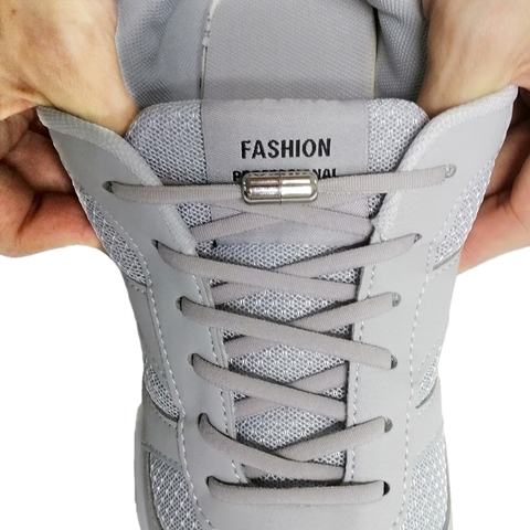 TILUSERO New Elastic Shoelaces Metal Capsule Button No Tie Shoe Laces ► Photo 1/6