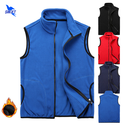 2022 Autumn Winter Outdoor Hiking Fleece Vest Men Quick Dry Thick Warm Waistcoats Thermal Soft Outwear Workout Sleeveless Jacket ► Photo 1/6