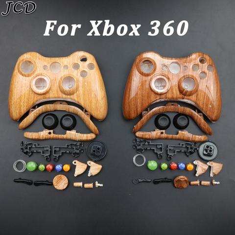 JCD Wireless Game Controller Wood grain Hard Case Gamepad Protective Shell Cover Full Set With Buttons Analog Stick For XBox 360 ► Photo 1/6