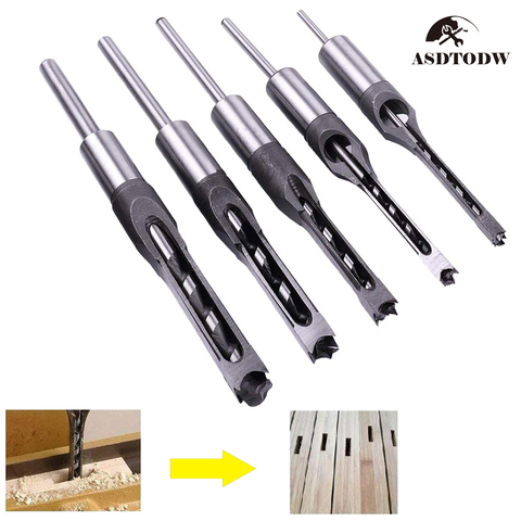 Square Hole Drill Bit (6.4-16) Wood Drill Bit Mortising Chisel Set Mortiser Drills Bits ► Photo 1/6