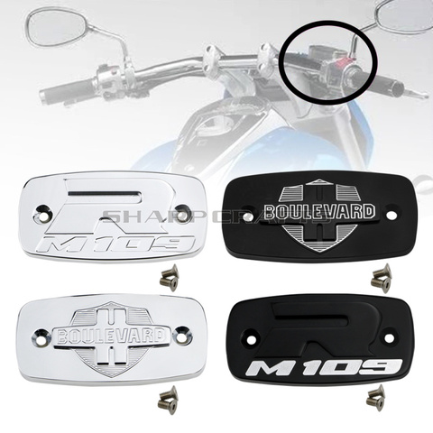 Motorcycle Parts Chrome Front Brake Master Cylinder Reservoir Cover Cap For Suzuki Boulevard M109R VZR1800 Intruder M1800R ► Photo 1/6