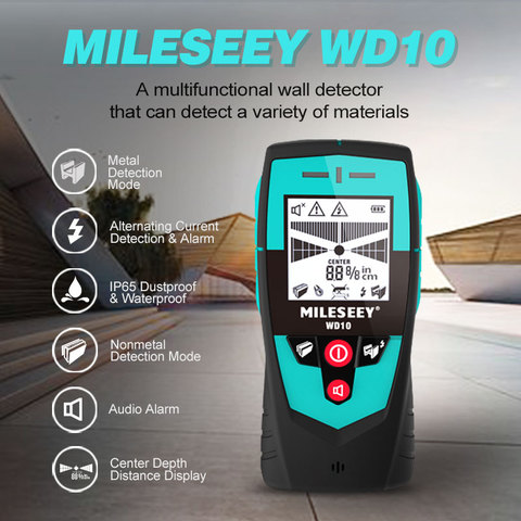 Mileseey Multifunction Wall Detector with Large Area Sensor Metal Detector Handheld Stud Finder Wall Scanner Wire Detector ► Photo 1/6