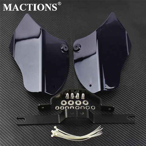 Motorcycle Air Deflector ABS Reflective Saddle Shields Air Heat Deflector For Harley Softail Fatboy FLSTF Deluxe FLSTN Slim FLS ► Photo 1/6