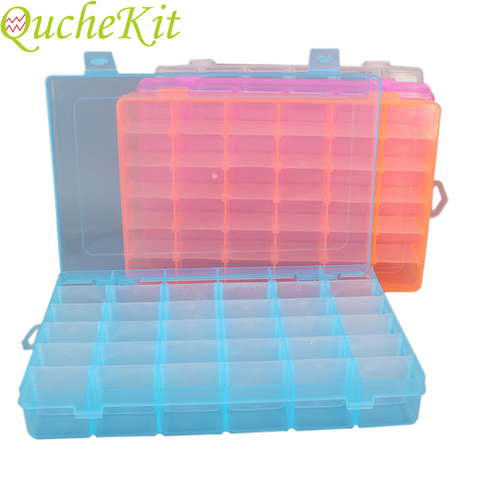 36 Grid Adjustable Plastic Storage Box Transparent Jewelry Box Earring Bead Screw Holder Case Sewing Storage Organizer Container ► Photo 1/6