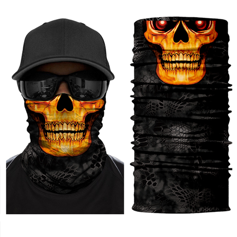 Motorcycle Face Mask Neck Headbands Biker Magic Headscarf Tube Neck Scarves Halloween Scary Mask Festival Skull Masks Skeleton ► Photo 1/6