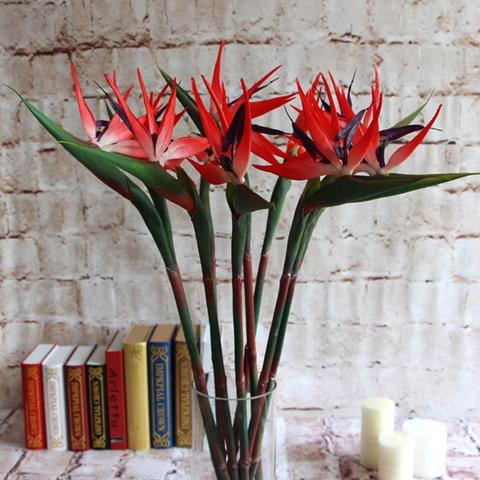 Vivid Artificial Flower Bird Of Paradise Fake Plant Silk Strelitzia Reginae Home Decor искусственный райский вьюрок  ► Photo 1/6