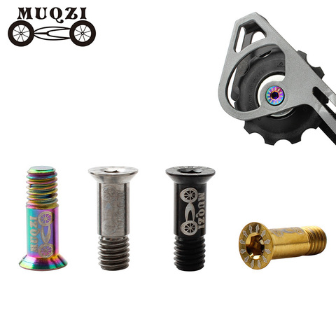 MUQZI 2PCS Bicycle M5 Rear Derailleur Guide Wheel Screws Titanium Alloy Fixed Bolts MTB Road Accessories Parts ► Photo 1/6