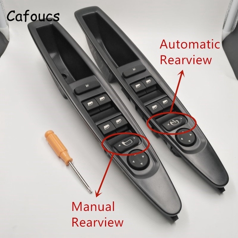 Cafoucs For Citroen C4 Window Switch Car Front Left Master Electric Power Control Switch With Rearview Mirror Buttons 9651464577 ► Photo 1/6