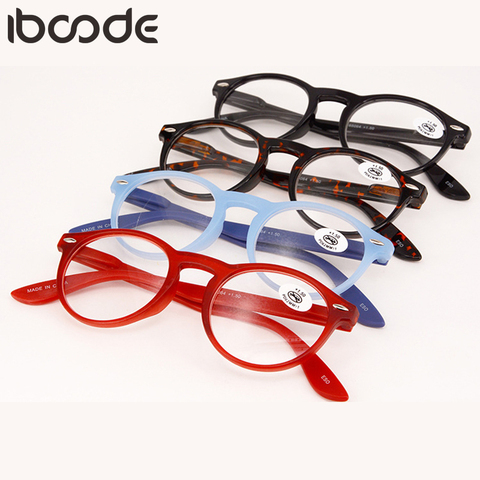 iboode Retro Round Reading Glasses Men Women Ultralight Hyperopia Eyeglasses Optical Spectacle Diopter +1.0 1.5 2.0 2.5 3.0 3.5 ► Photo 1/6