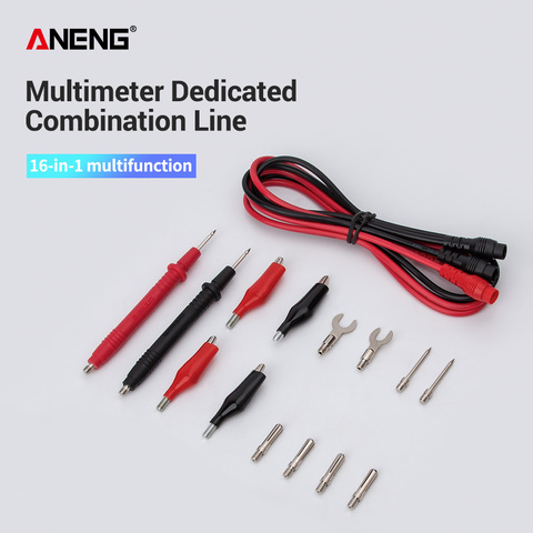 1000V 10A  Thin Tip Needle Multimeter 16PC  Multi Meter Test Lead Probe Wire Pen Cable Multimeter Tester Universal Digital Porbe ► Photo 1/6