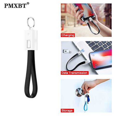 Keychain Cable Fast Charger Sync Data Lighting Cable For iphone 6s Type-C Micro USB C Short Cabel Key Chain Mobile Phone Cables ► Photo 1/6