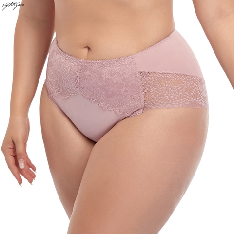 Softrhym Plus Size Lace Underwear Women's Panties Black White Beige Purple Coffee Pink Ultra Thin Xl 2Xl 3Xl 4Xl 5Xl 6Xl Briefs ► Photo 1/6