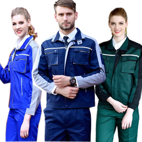 S-5XL Thick work clothing for men women green wear resistant worker suit coveralls factory workshop reflective repairmen uniform ► Photo 1/6