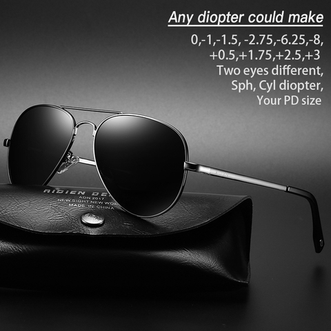 Myopia sunglasses diopter Polarized oversize prescription aviation sun glasses for nearsighted men women SPH CYL myopic shades ► Photo 1/6