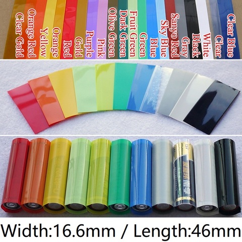 50pcs AAA Lipo Battery PVC Heat Shrink Tube Width 17mm Length 46mm Insulated Film Wrap Protect Case Pack Wire Cable Sleeve ► Photo 1/4