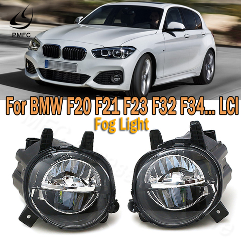 PMFC Fog Light Car Front LED Fog Lamp Driving Lamp For BMW F20 F21 F22 F23 F30 F31 F32 F34 GT F35 LCI 63177315559 63177315560 ► Photo 1/6