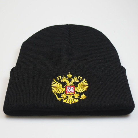 National Emblem of Russia Hats for Unisex Winter Keep Warm Hat kniting Male / Ladies Elegant Hat ► Photo 1/6