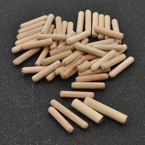 50pcs M6/8/*30/40mm Wooden Dowel Cabinet Drawer Round Fluted Wood Craft Pins Rods Set Furniture Fitting wooden dowel pin ► Photo 1/4