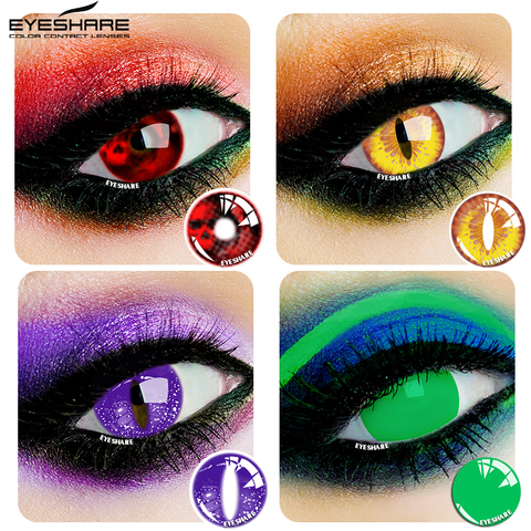 EYESHARE 1 Pair Eye of Death Cosplay scarLy Contact Lenses for eyes  halloween Contacts Lenses Eye Color ► Photo 1/6