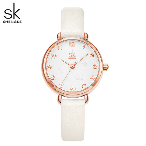 Shengke New Women Watch Casual Leather Belt Watches Simple Ladies' Small Dial Quartz Clock Dress Wristwatches Reloj mujer ► Photo 1/6