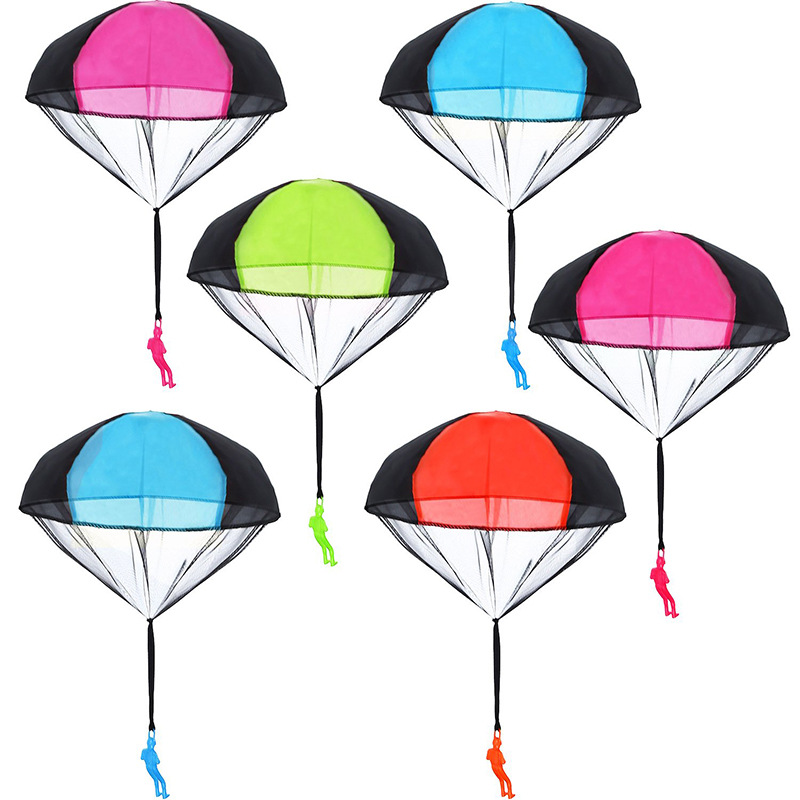 Children Toy Hand Throwing Parachute Kite Outdoor Game Playthings Color Random 