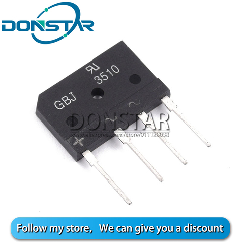 5PCS KBJ3510 GBJ3510 J3510 35A 1000V BRIDGE RECTIFIER Flat bridge new ► Photo 1/1