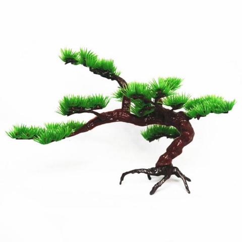 1Pc Artificial Plastic Pine Tree Aquarium Decor Accessories Home Office Hotel Decoration Rock Bonsai Ornament Fish Tank Rockery ► Photo 1/6