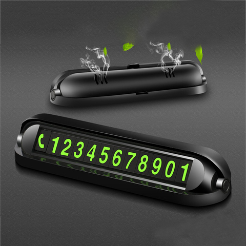 2 in 1 Function Luminous Car Temporary Parking Card Car Air Freshener Phone Number Plate Car Sticker Aromatherapy Accessories ► Photo 1/6