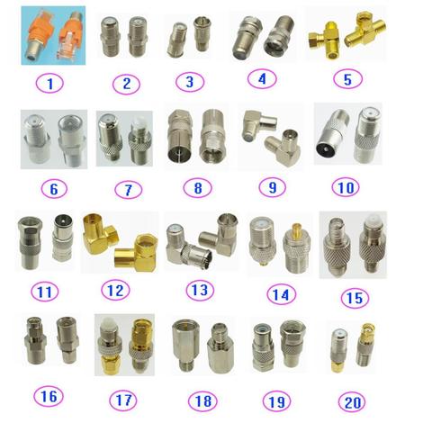 Adapter Connector FME F TV to RJ45 / F TV / FME / IEC / MCX / SMA / RCA TV / RP-SMA RPSMA Male Plug & Female Jack RF Coaxial ► Photo 1/1