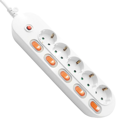 Snowman moon Power Strip Overload Protection Independent Switch Control 3/4/5/6AC EU Sockets 16A 3500W Electrical Socket ► Photo 1/6
