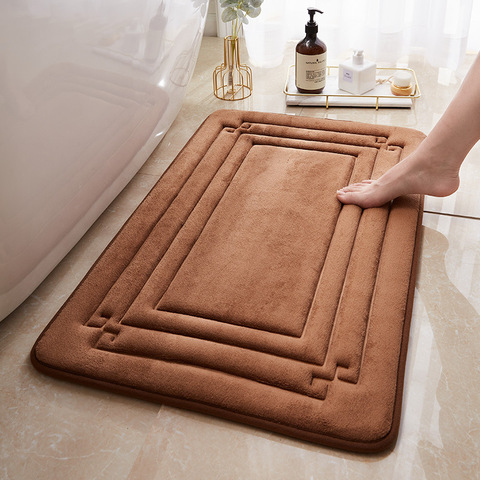 Memory Foam Bathroom Mat Carpets Geometric Bath Mat Toilet Rugs Non-slip Water Absorption Doormat For Bathroom Washable 50x80cm ► Photo 1/6