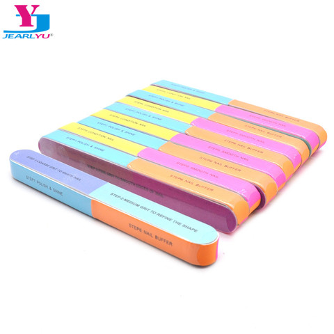 5Pcs/lot Acrylic Nail Buffers Blocks Neon Sponge Nail File Pedicure Manicure High Quality Tips Nail Polish 7 Side Sand Shine Kit ► Photo 1/6